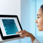 천연화장품 맞춤형 추천 서비스 - **Prompt:** A young woman, appearing to be in her mid-20s, with clear, healthy, and naturally radian...