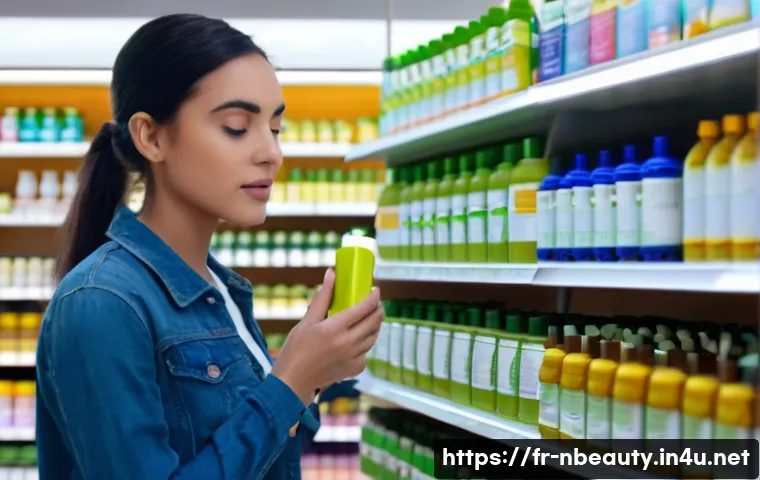 천연화장품 샴푸 선택법 - **Prompt:** A vibrant and clean image of a young adult, around 20-25 years old, with healthy, styled...